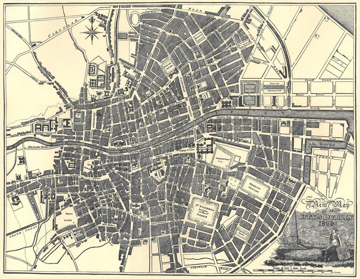 Mappa storica di Dublino