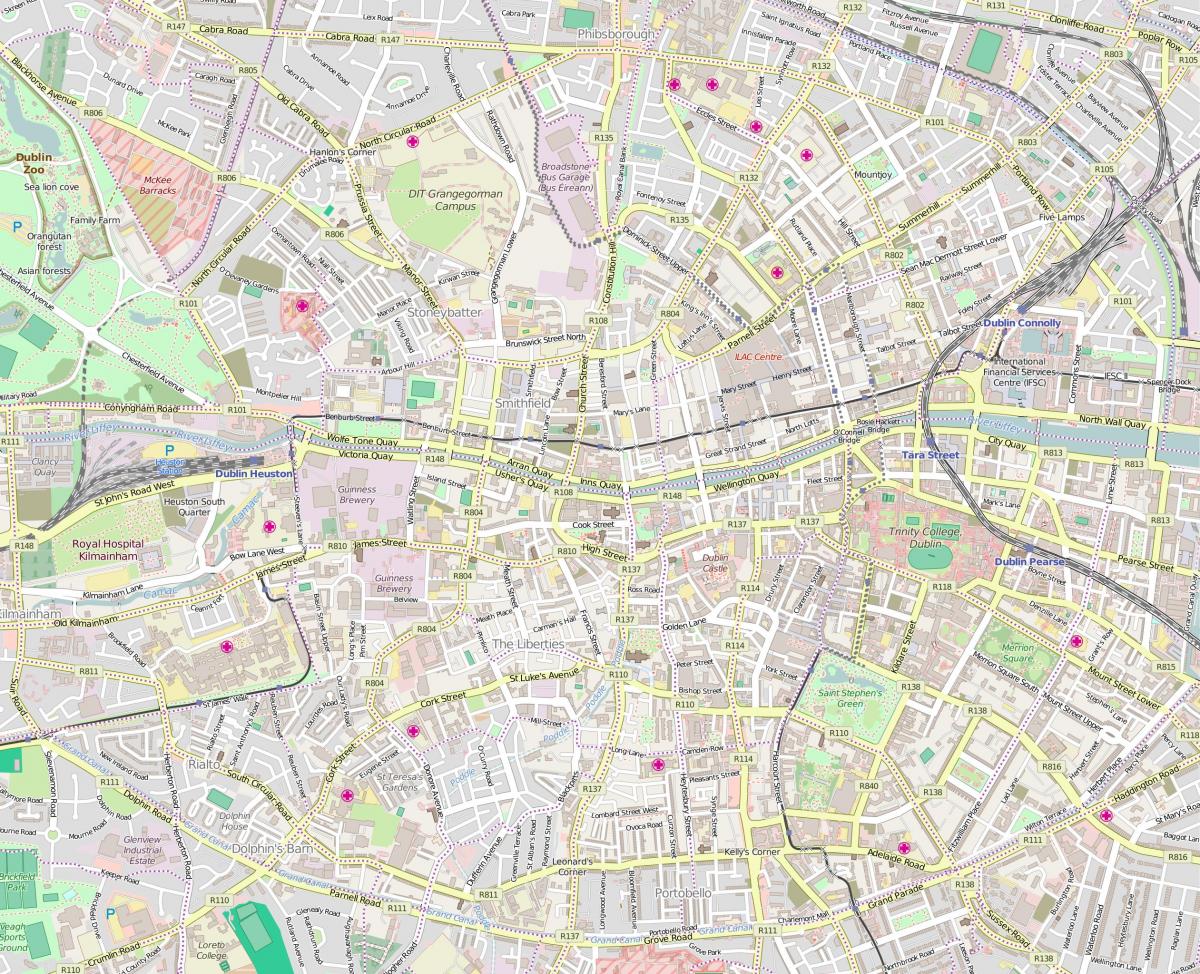 Mappa delle strade di Dublino